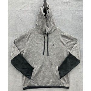 Champion Men’s Power Train Athletic Hoodie Large Gray Pockets Sports Active